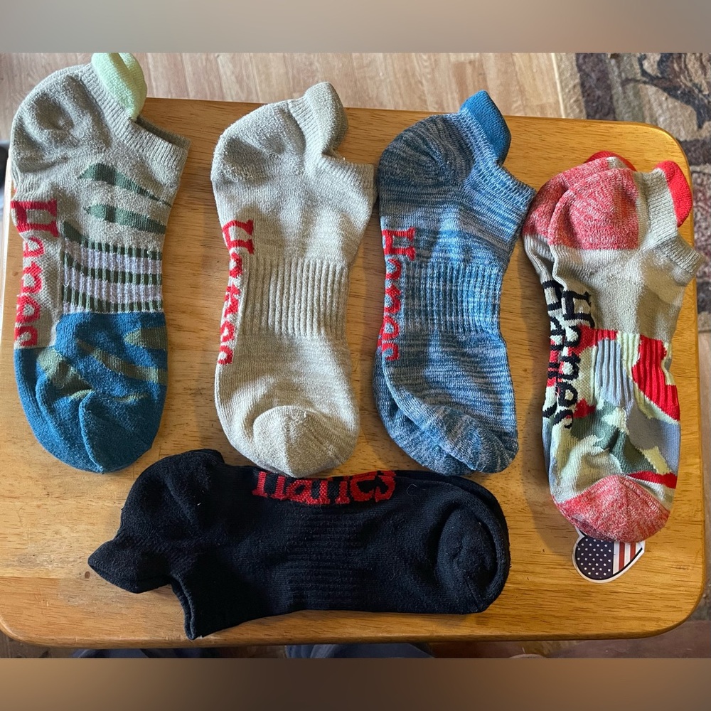 Hanes Originals Men's Heel Shield Socks, Moisture Wicking, 5-Pairs size 6-12